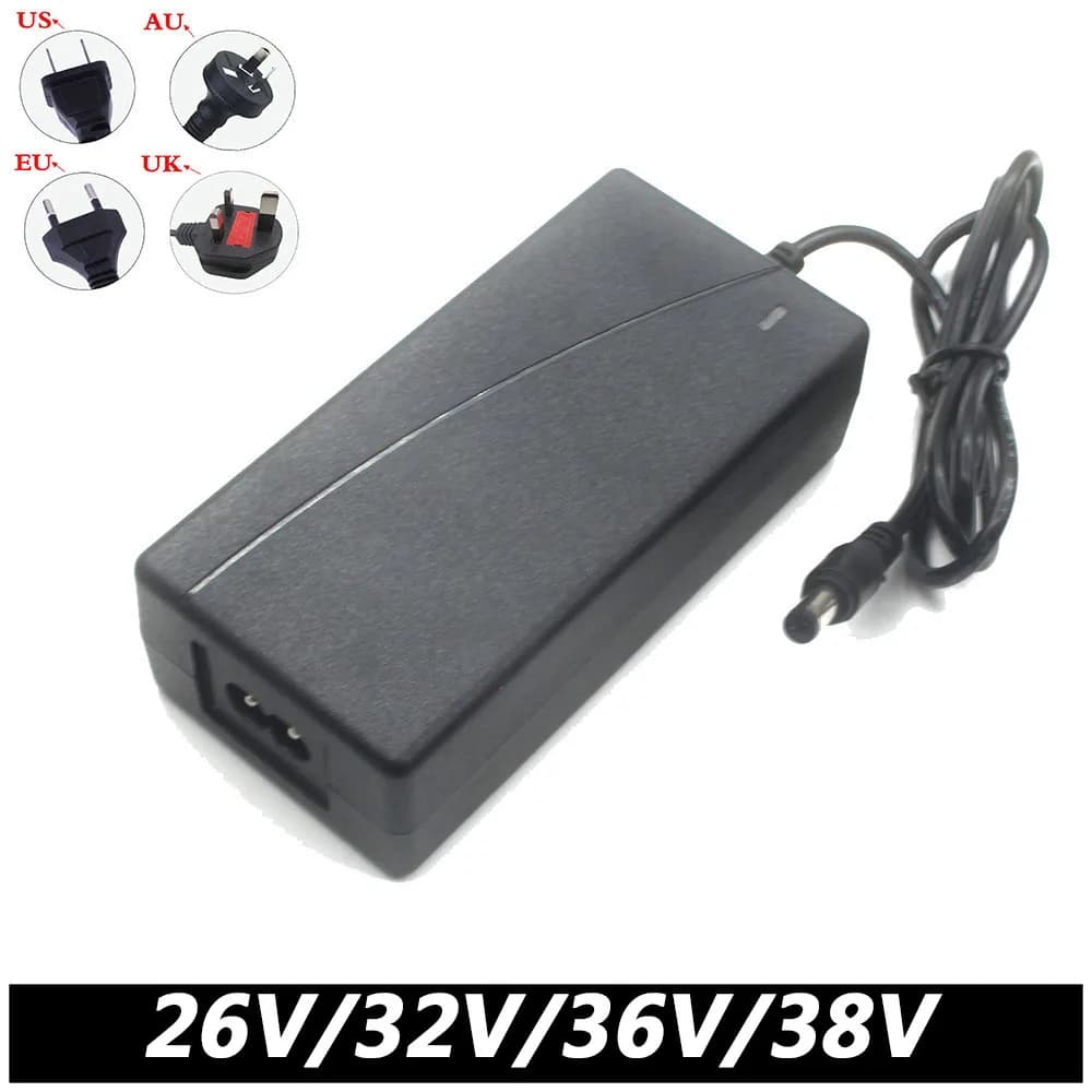 AC 100 V-240 V DC 26 V 32 V 36 V 38 V 5A EU US UK AU Spina 5.5 x 2.5 MM Alimentatore Caricatore Adattatore di Alimentazione Convertitore Dock LED Driver