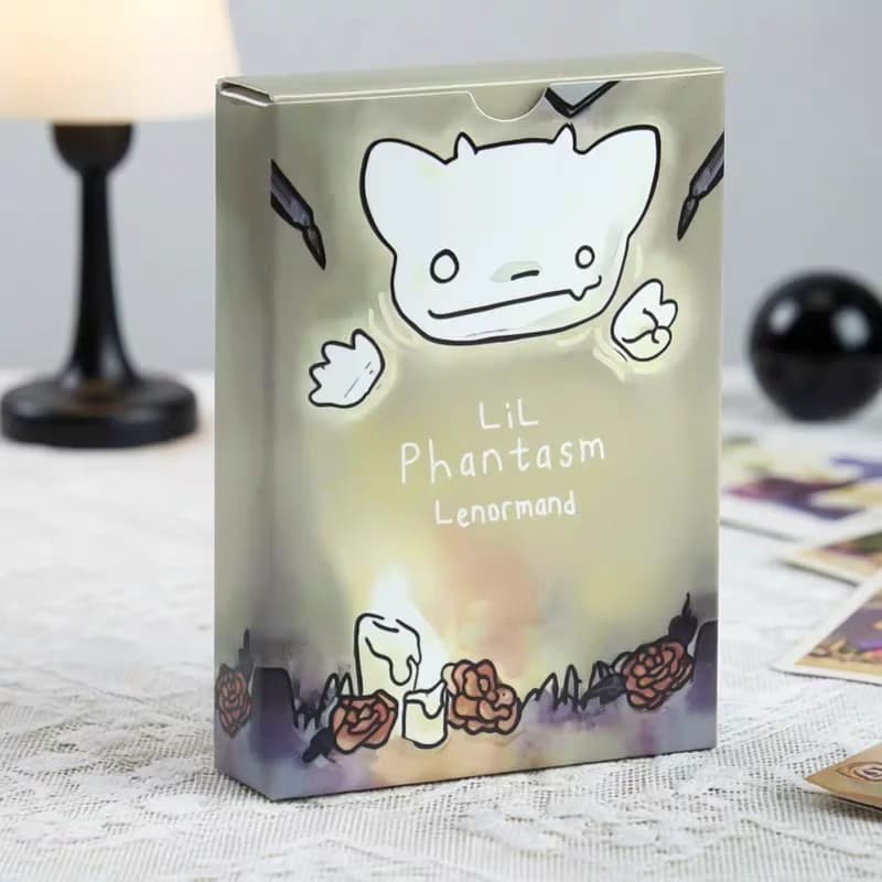 Lil Phantasm Lenormand Deck Cute Ghost-Themed 36-Card Oracle Unique Artistic Fortune Telling Cards 9*6.5cm