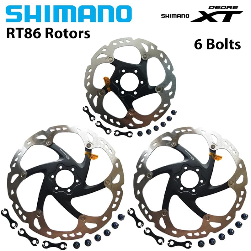 Shimano Deore XT RT86 Bike Brake Disc 6 Bolt Ice Point Technology MTB Mountain Bicycle Disc 160MM 180MM 203MM