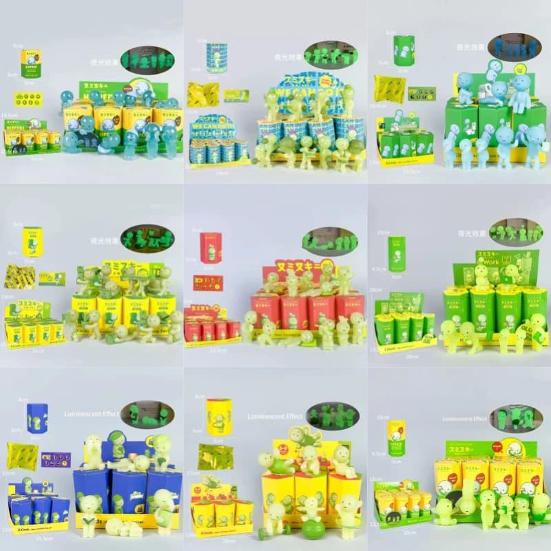 Bambole Verdi Fosforescenti 1 pz 2 pz 4 pz 6 pz Blind Box 11 Serie Multiple Personaggi Misteriosi Decorazione Scrivania Auto Giocattolo Sorpresa Regalo
