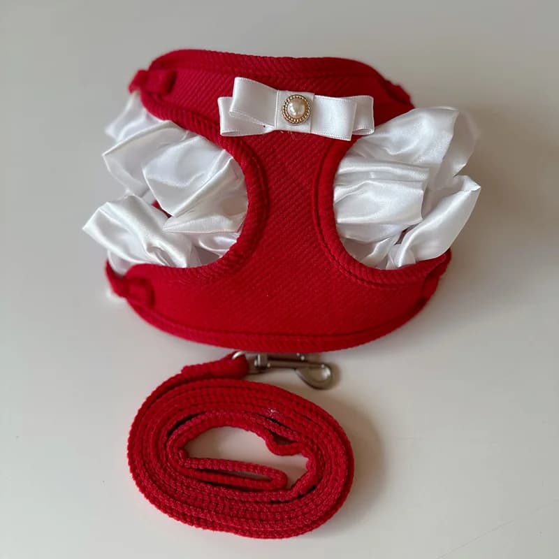 Set di gilet e guinzaglio per piccoli animali domestici Guinzaglio per cani Imbracatura per gatti Gilet e guinzaglio Imbracatura per cuccioli per forniture per animali domestici da passeggio