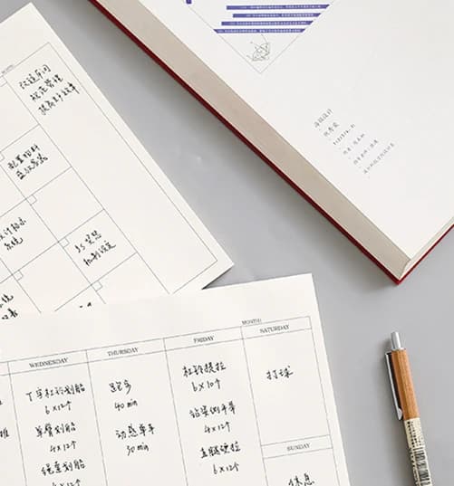 Agenda settimanale Agenda mensile senza data A5 Notebook Orari Pianificatore di studio Cancelleria Materiale scolastico per ufficio