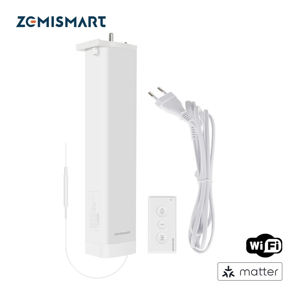 Zemismart Matter Over WiFi Sistema automatico con motore per tende scorrevoli intelligenti con supporto antenna Google Home Smartthings Homekit Alexa