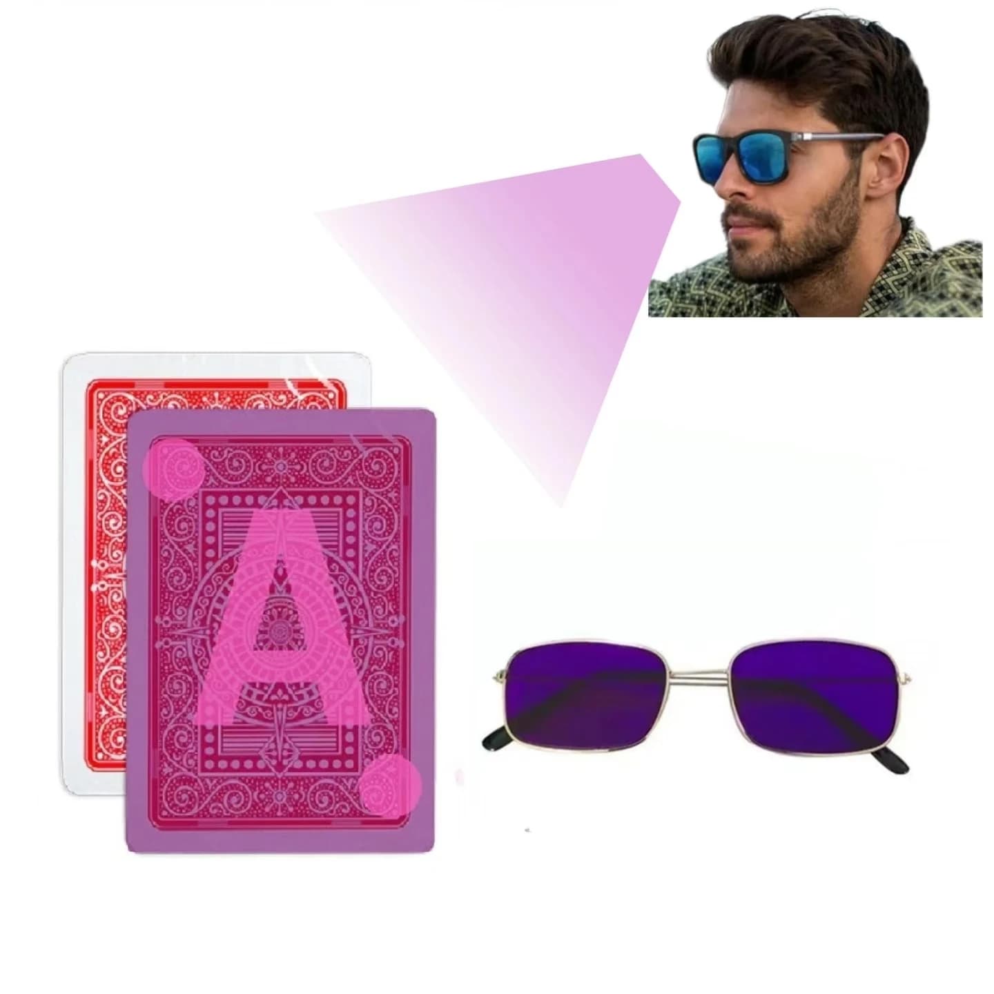 I migliori occhiali da gioco a infrarossi per il rilevamento di carte segate nei giochi di poker (solo occhiali)
