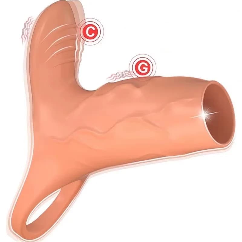 Manicotto vibrante per pene 10 modalità Anello per pene Punto G Stimolare vibratore Giocattoli del sesso per gli uomini Ritardo del pene Eiaculazione Erezione Trainer 18