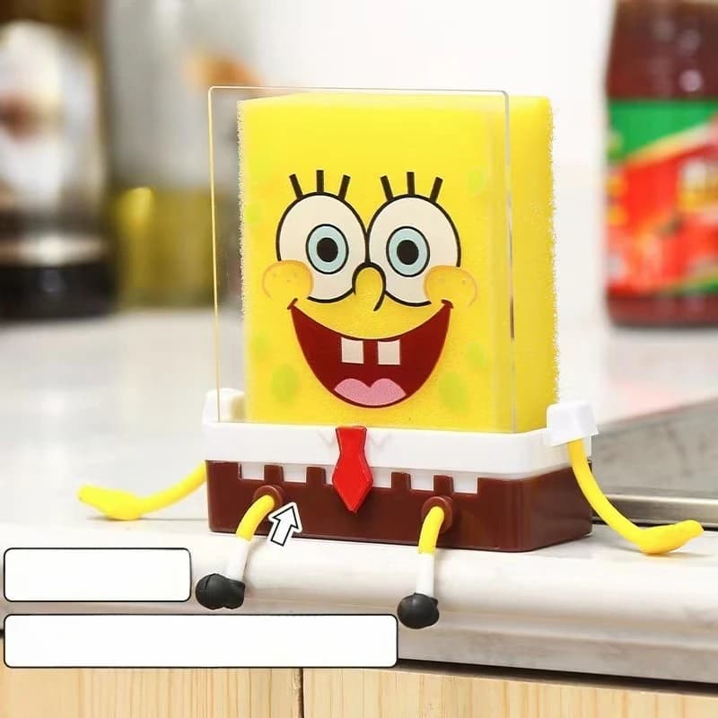Nuovo simpatico porta spugna Spongebob, supporto per spugna a forma di Spongebob SquarePants, decorazione da cucina, regalo.