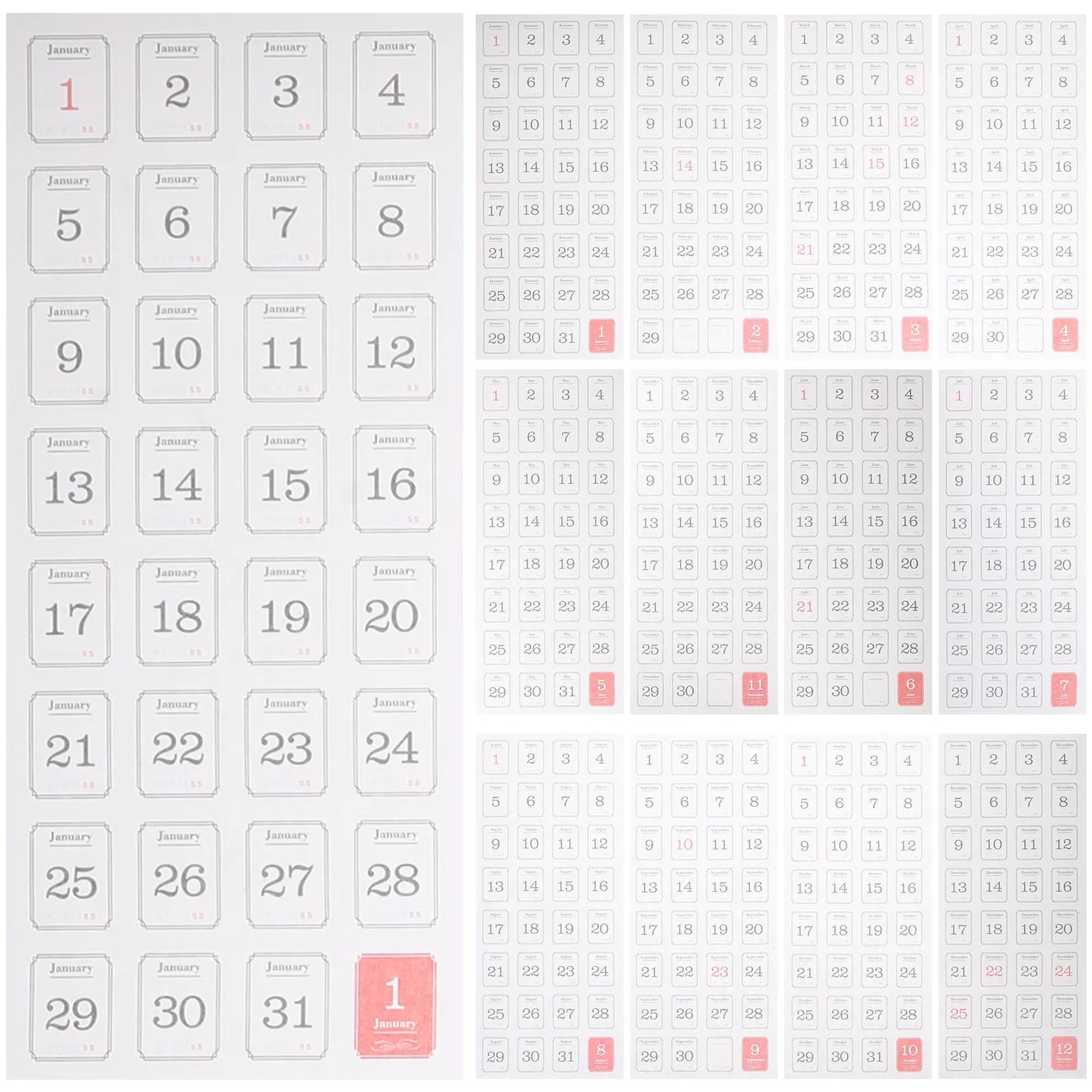 Set di Adesivi per Pianificazione, Etichette Autoadesive per Calendario, Accessori per Quaderni, Diari e Scrapbook, per Uso Quotidiano in Ufficio e Scuola