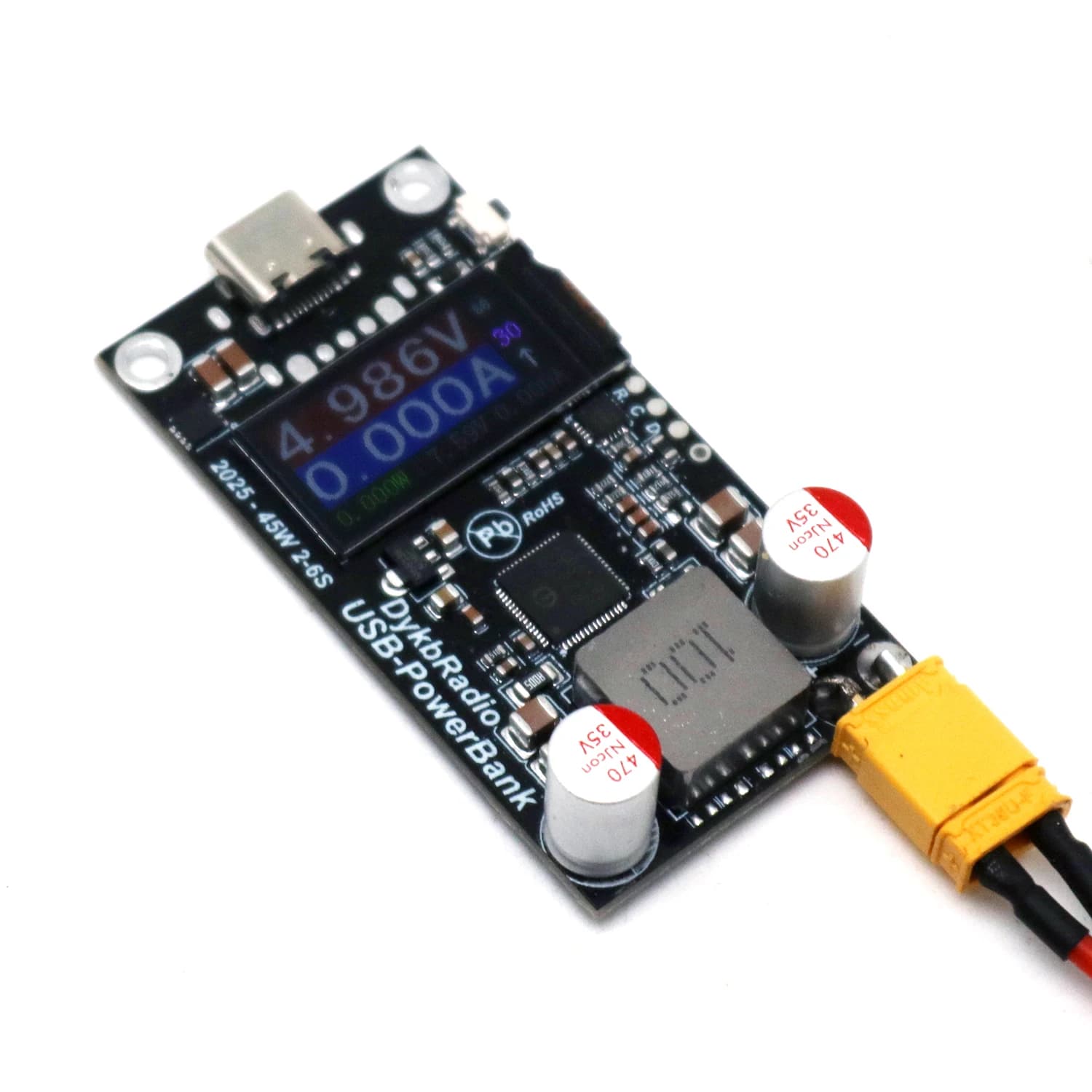 PD3.1 45W ricarica rapida IP2369 2S 3S 4S 5S 6S BMS Li-ion LiFePO4 RC Caricabatteria/Scaricatore Display LCD Drone USB Power Bank