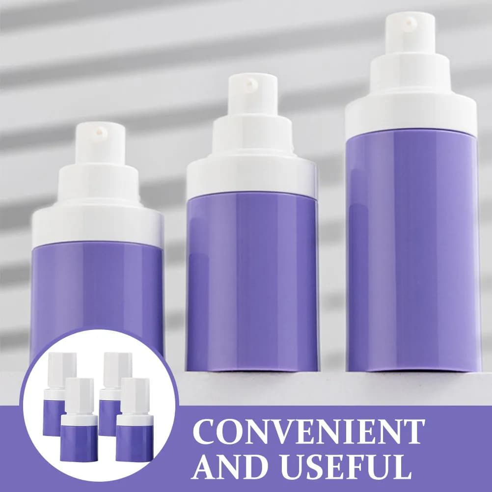 4 flaconi piccoli per trucco con pompa airless, dispenser vuoti da viaggio per fondotinta, siero, lozione, portatili e leggeri