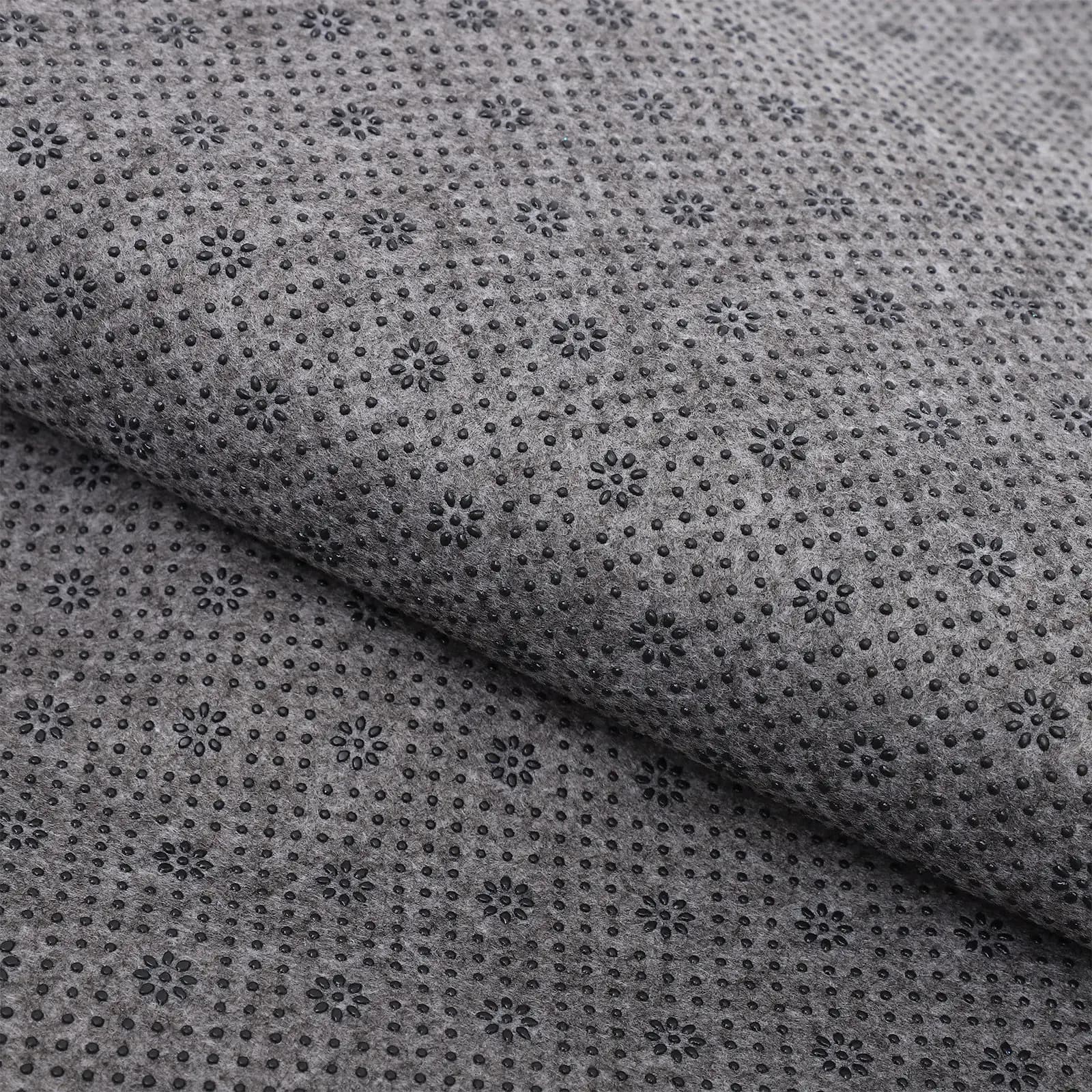 Fabric for the base of the carpets, non-slip sheet with particles, precision processing, robust, for steps and anti-slip steps, carpet tufting