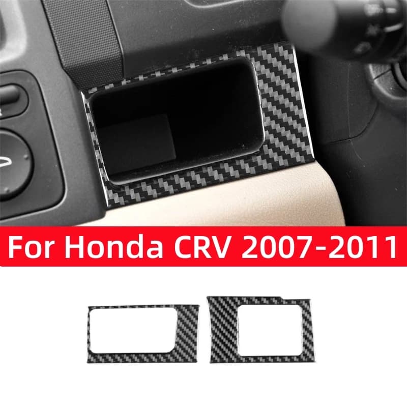 Accessories for Honda CRV 2007-2011, Carbon Fiber Cover for Lateral Cruscot Storage
