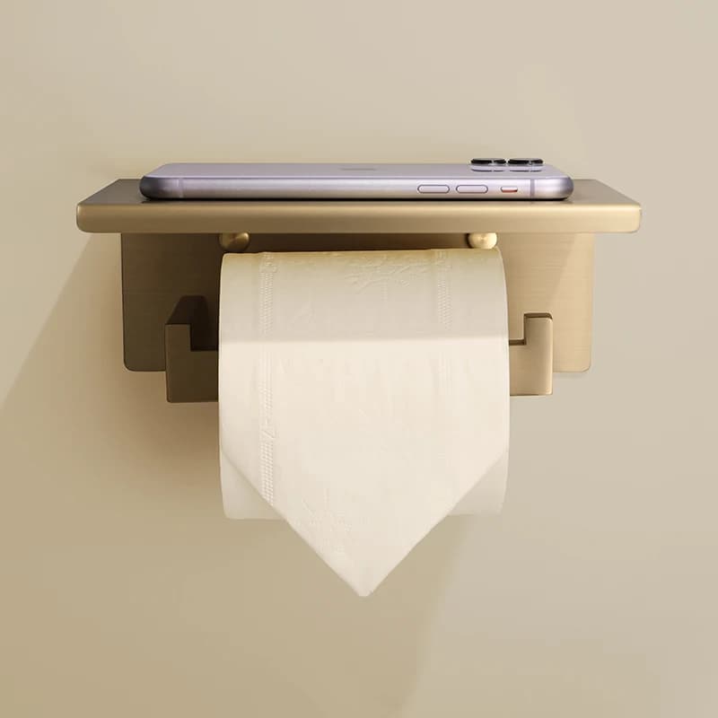 Porta carta igienica Portaoggetti in acciaio inossidabile 304 Porta asciugamani da cucina Bottiglie Posizionamento Rotolo da parete per bagno di carta per riporre il telefono