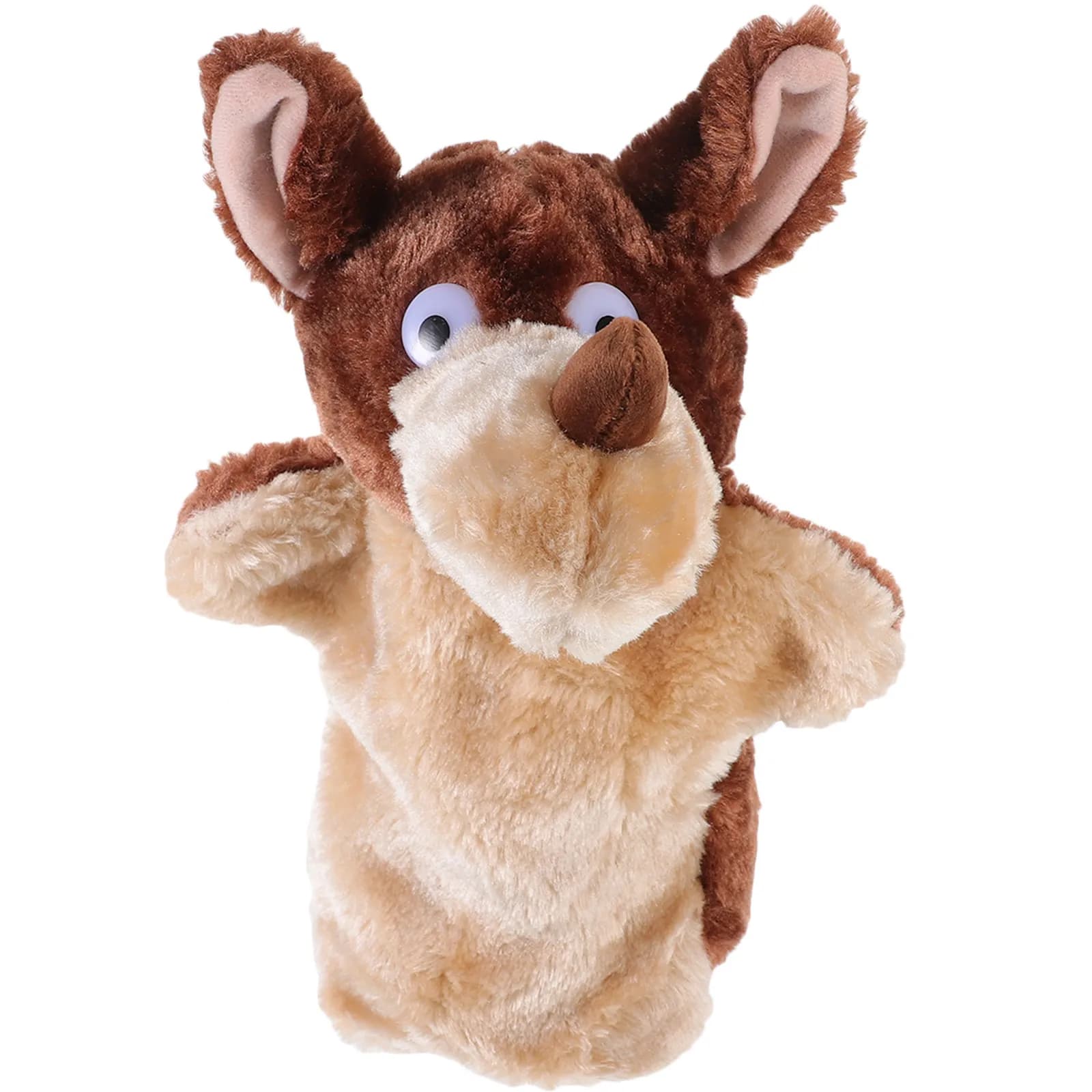 Burattino a mano lupo cartone animato in cotone, simpatico animale per racconti, burattino educativo interattivo per bambini, comunicazione genitore-figlio
