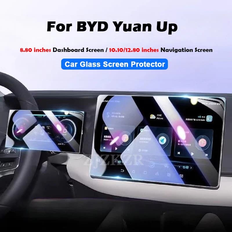 Per BYD Atto3 Yuan Up 2024 2025 2026 Protezione dello schermo in vetro temperato Accessorio di controllo centrale Protezione pellicola schermo LCD opaca