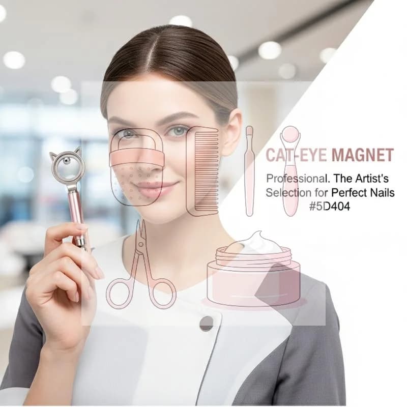 Magnet Cat Eye Potential, Black Buco Effect Quick in 3 Seconds for Gel Nail Polish Cat Eye, Kit Tools for Manicure and Nail Art Make from You