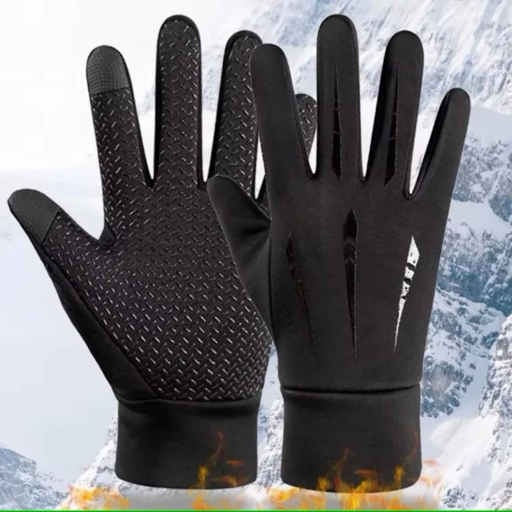 Guanti invernali caldi Guanti da ciclismo con fodera in pile addensato Guanti da sci per sport all'aria aperta touchscreen termico antiscivolo a prova di freddo