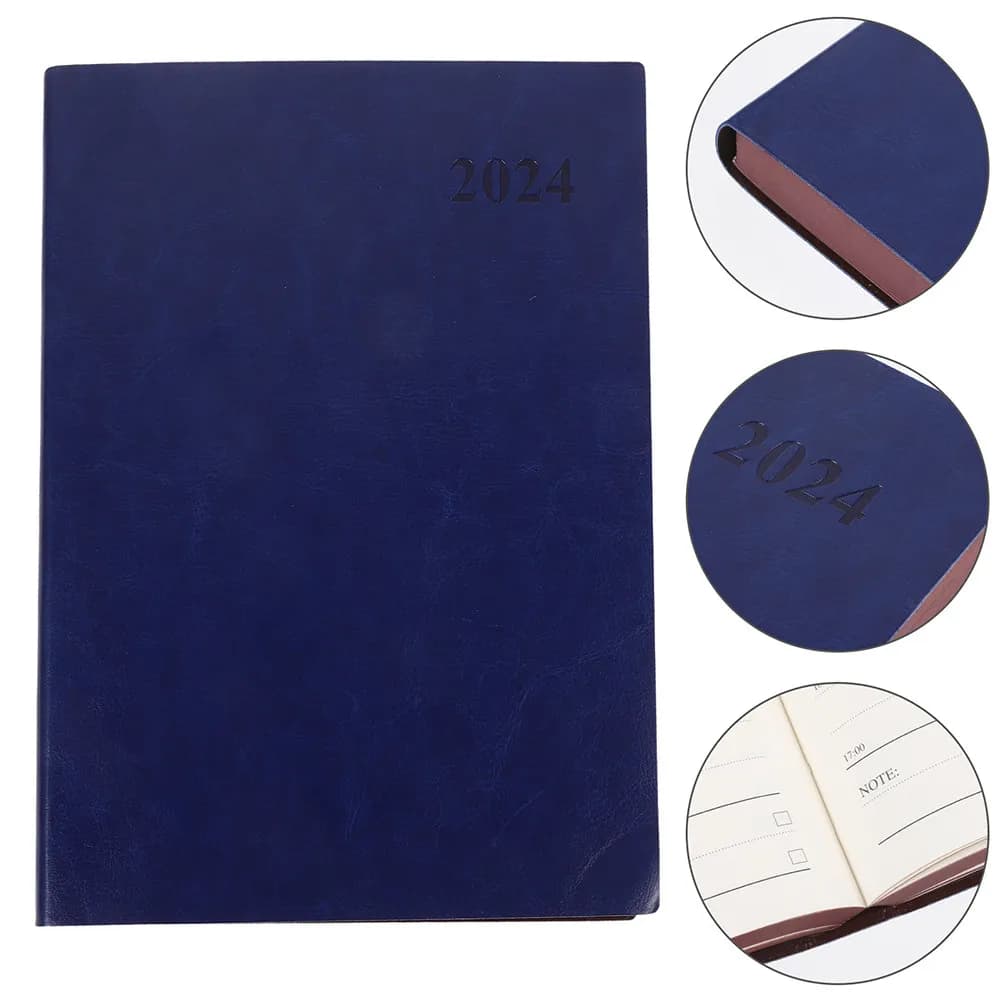 Blocco note per agenda annuale, agenda giornaliera artificiale, quaderno portatile per ufficio e scuola, organizer per scrittura
