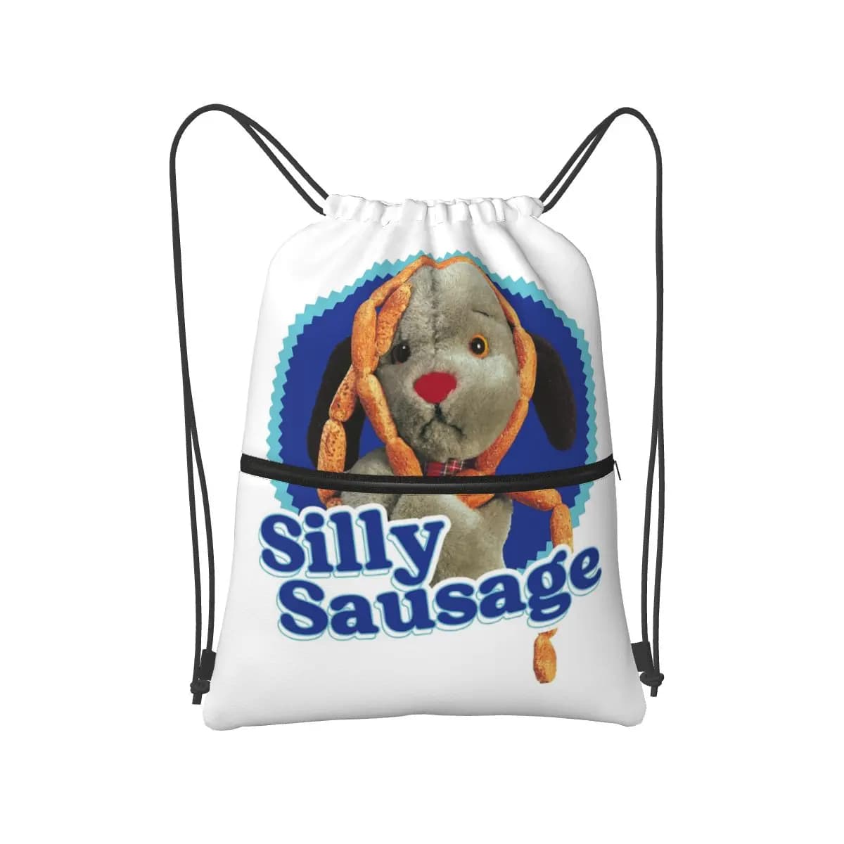 Sooty Sweep Silly Sausage Backpacks Multi-function Drawstring Bags Sports Bag Book Bags for Man Woman School