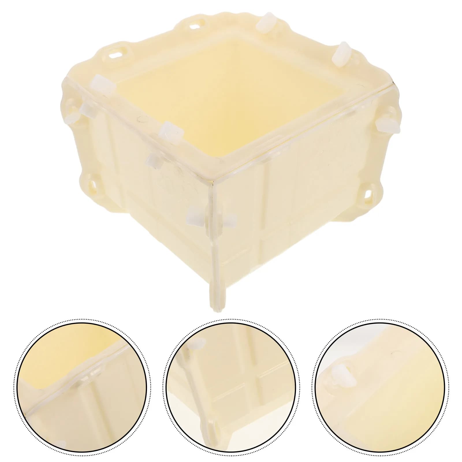 Stampo in Plastica Riutilizzabile e Rinforzato per Vasi in Cemento, Stampo Quadrato per Realizzare Vasi da Fiori in Cemento, per Resina Epossidica e Gesso Fai-da-Te