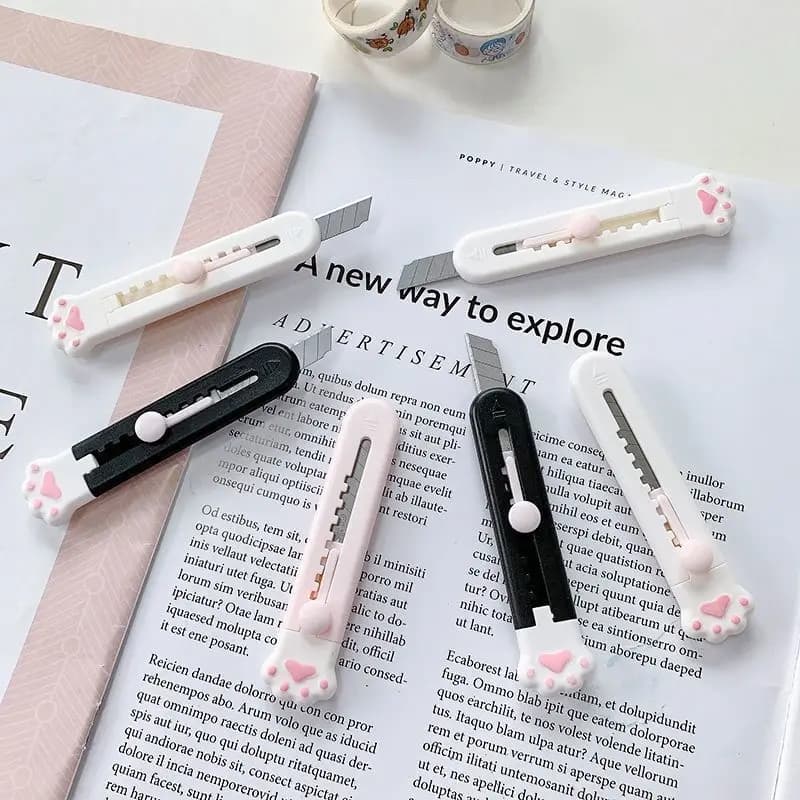 Mr.Paper Mini Portable Cat's Paw Tool Knife Cute Creative Exquisite Handbook Decoration Paper Cutting Stationery Supplies