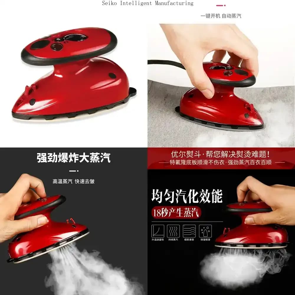 Ferro da Stiro a Vapore Mini Portatile, Vaporizzatore Manuale per Vestiti, Uso a Secco e a Vapore, Doppio Uso, Vendita Calda