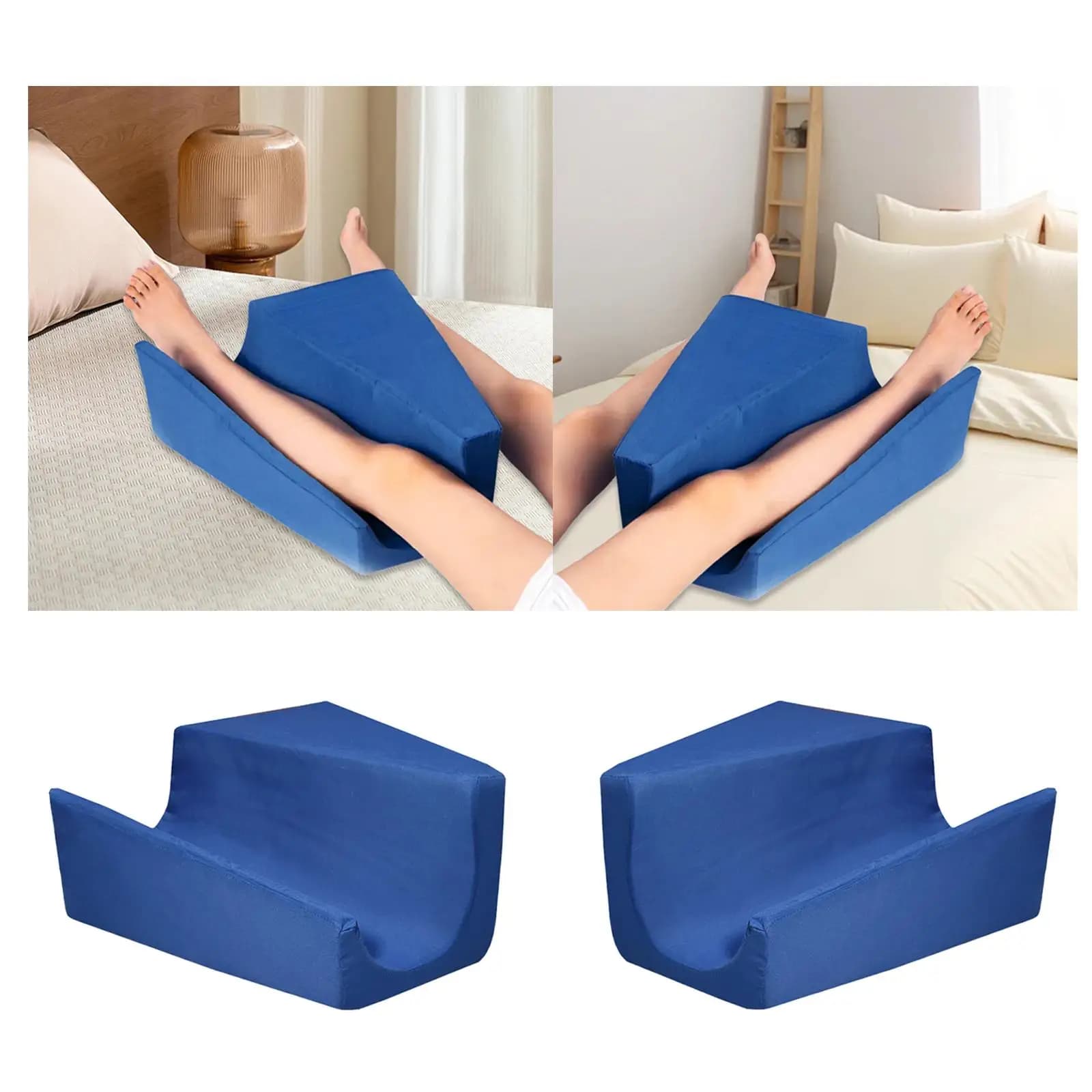 Leg Pillow Cushion Knee Support Wedge Breathable Cover for Side Sleeping Hip Back and Joint Relief
