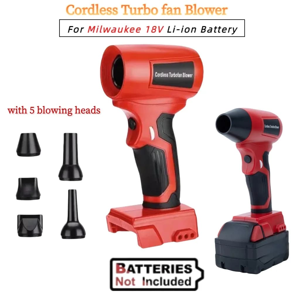 Ventilatore turbo senza fili agli ioni di litio da 200 W per asciugacapelli Milwaukee 18 V con batteria agli ioni di litio per rimozione polvere e neve (NO batteria)