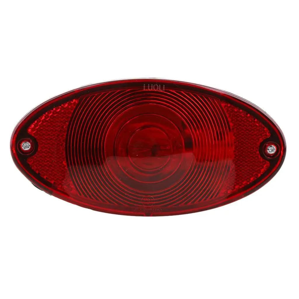 Luce freno posteriore con funzione targa Lente rossa Design impermeabile in plastica universale per moto ATV Buggy e bici da strada