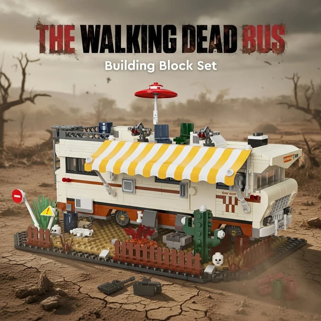 1054PCS The Walking Dead Bus Building Blocks Model Assembling Toys Home Decor Ornaments Holiday Gifts For Kids Adult