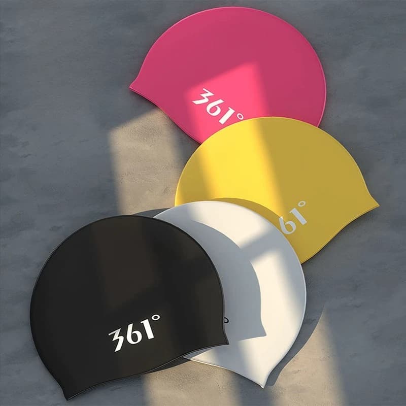 Unisex Adult Silicone Swim Cap Waterproof Comfortable Long Hair Large Size Training Swimming Hat