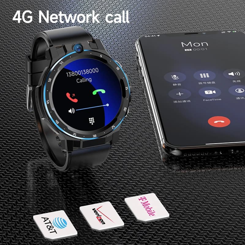 Di lusso NFC 4G Astuto Della Vigilanza 6G 128G 8 Core Dual HD della Macchina Fotografica del Android 10 CPU Dual Sim GPS 1800mAh Uomini di Sport di Fitness Astuto della vigilanza