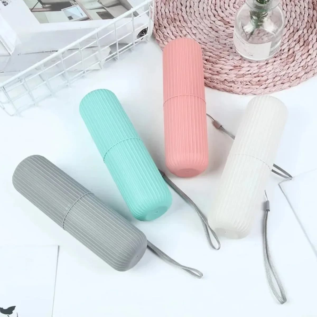 Camping Organizer Kit Portable Toothbrush Travel Cover Cup Bathroom Toothpaste Holder Storage Case Uses For Travel Accessories