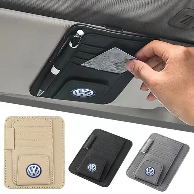 Auto Visiera Parasole Organizzatore Multi-Tasca Auto Interni Universale Per Volkswagen VW Rline Beetle Touareg Tiguan Touran CC Golf MK6 7