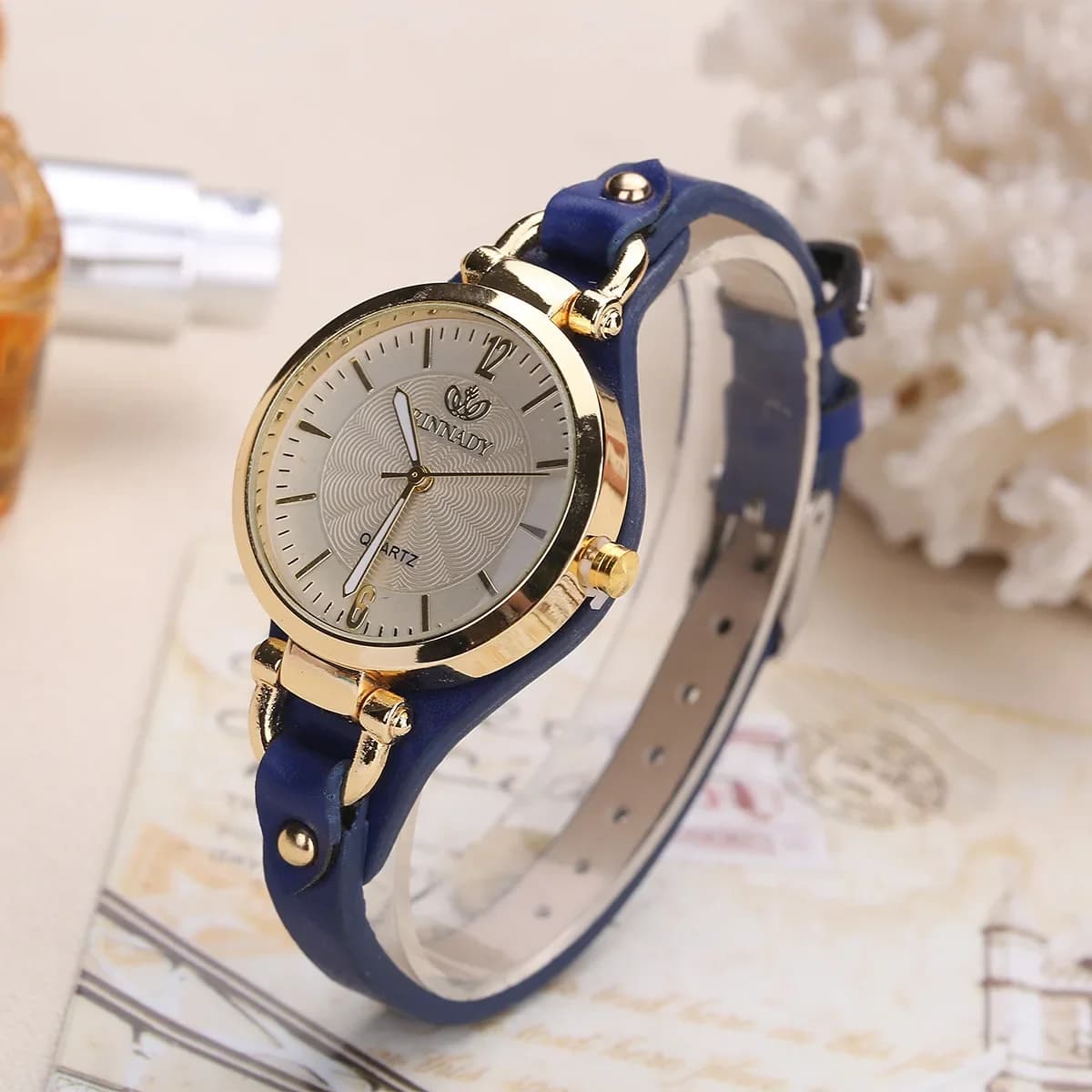 Women's Watch High Quality Elegant Leather Strap Quartz Watch For Women's New Casual Small Round Dial Wrist Watch Gift Reloj