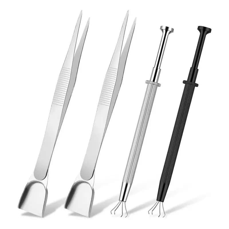 AT21-4Pcs Set di strumenti per piercing per la manipolazione di gioielli, set di strumenti per piercing a 4 artigli, per decorare torte e tenere gemme e diamanti