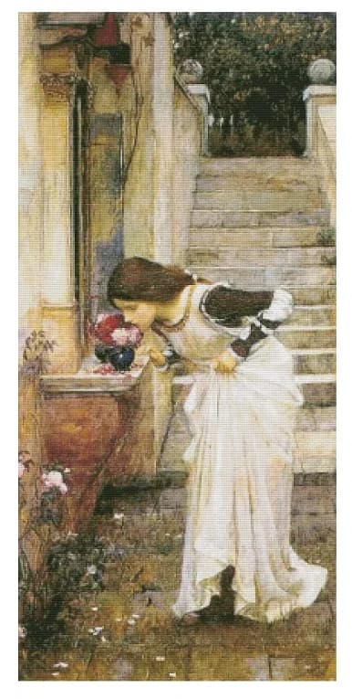 Giardino ragazza paesaggio cucito 18CT 16CT 14CT non stampato kit punto croce ricamo arte fai da te cucito fatto a mano decorazioni per la casa