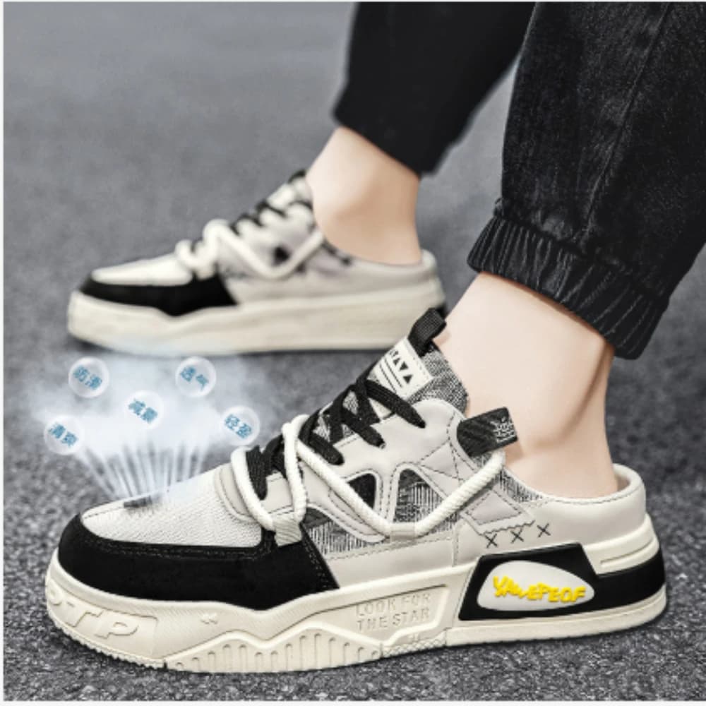 Ciabatte da Uomo alla Moda con Suola Morbida, Scarpe Estive Casual Trendy, Sneakers Piatte con Supporto per la Suola Morbida, Zapatos De Hombre