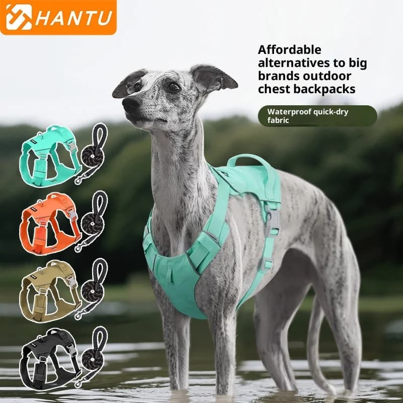 Imbracatura Leggera Pieghevole per Cani - Imbracatura Riflettente ad Asciugatura Rapida con Cinghie Imbottite, Design Traspirante Anti-Tiro per Allenamento all'Aperto