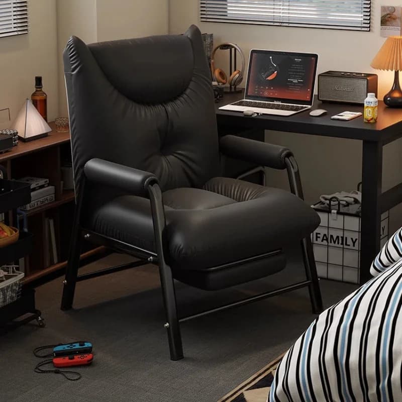 Sedia ergonomica nera Poggiapiedi Designer Sedie da gioco portatili semplici Poltrona da ufficio Comodi mobili Sillas De Oficina