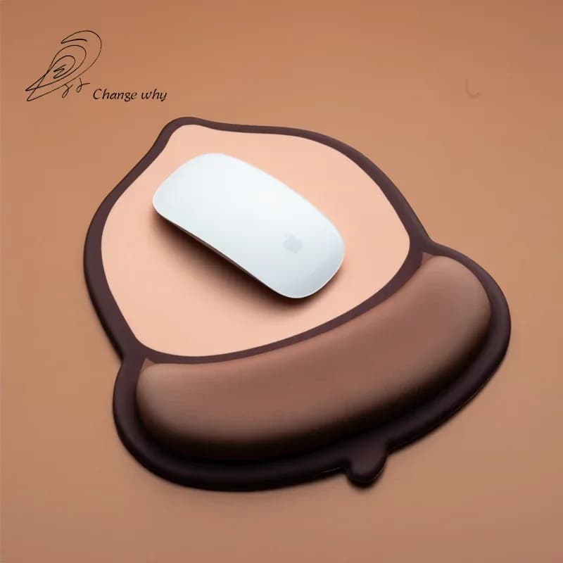1 Pc Acorn Shape Office Mousepad With Gel Wrist Support Ergonomic Gaming Desktop Mouse Pad Wrist Rest