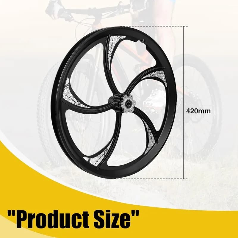 Set di ruote per bici integrate da 14-20 pollici - Ruote per bici pieghevoli in lega di alluminio con mozzo per freno a disco, bicicletta per bambini e pendolari