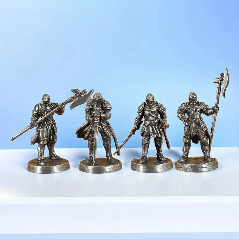1PC Piatto Cavaliere Guerriero Soldati Modello Legione Battaglia Scacchi Bianco Rame Sabbia Tavolo Soldato Figura Modelli Regalo per I Ragazzi