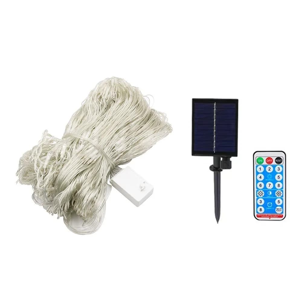 New with Remote Control Net Mesh Curtain Light Waterproof Warm White LED Fishnet Light Fairy String Light Outdoor