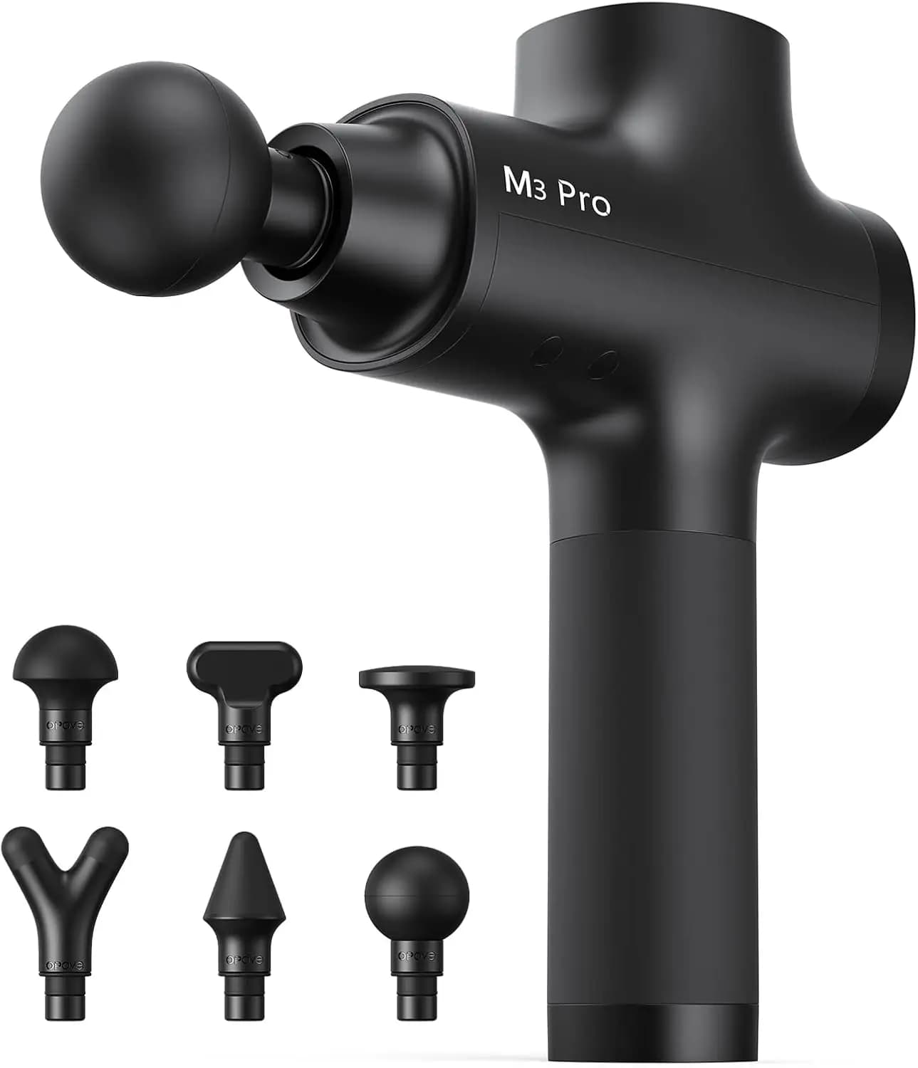 M3 Pro Deep Massage Gun for Athletes, Powerful and Silent Percussion Therapy with 4-8 Hours of Autonomy, Black