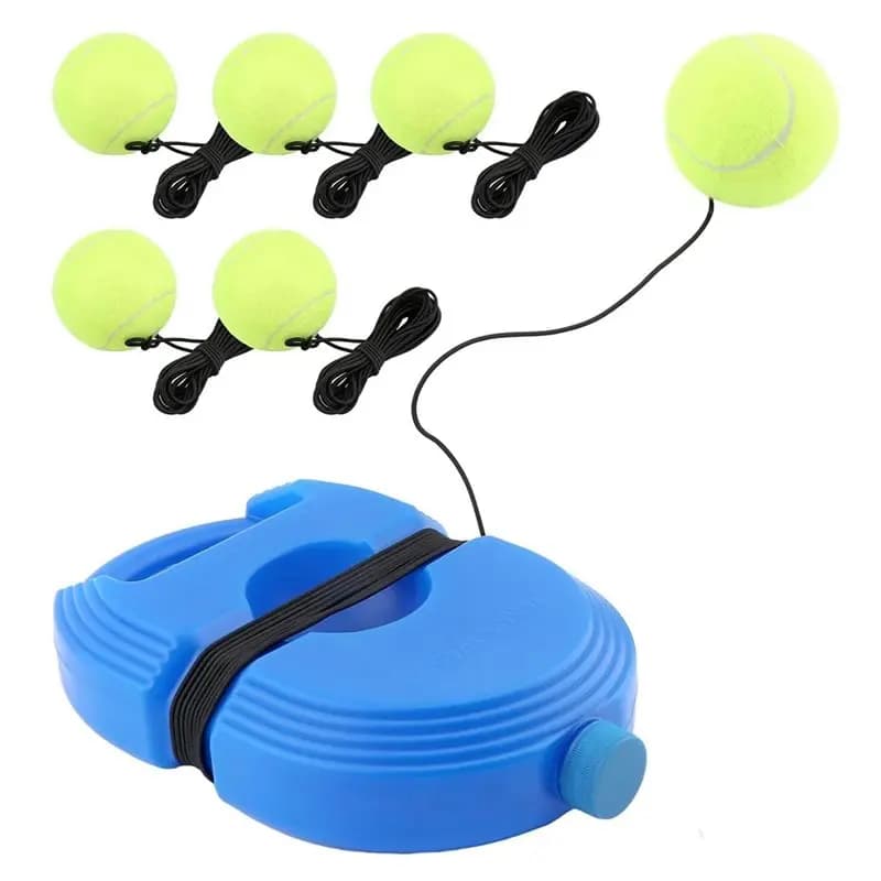 FSTE-Tennis Ball Training Baseboard Tennis Equipment Set , Includes 6 Tennis Balls & 1 Base, For Outdoor Backyard