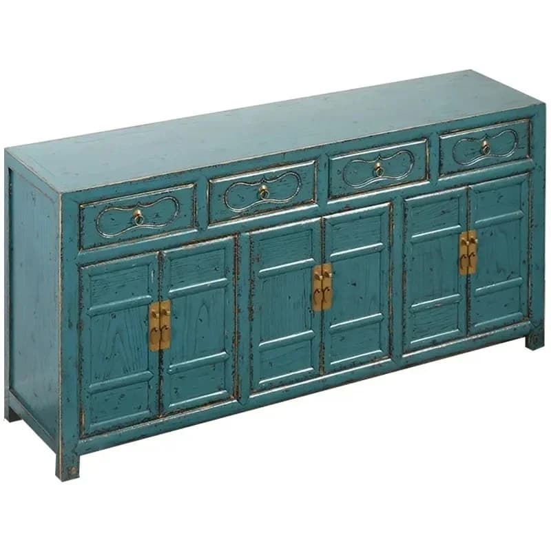 New Chinese style dining sideboard solid wood old entrance storage shoe cabinet decoration classical partition hall cabinet