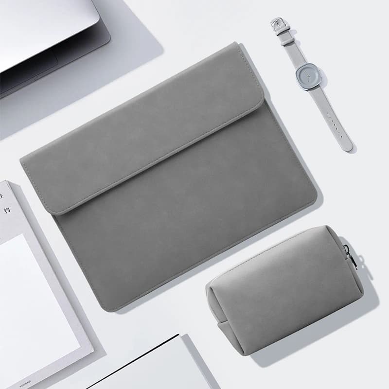 Custodia per laptop per (MI Xiaomi Book Pro 14 X 15 16 RedmiBook Ryzen Air 13.3 OLED) Custodia in pelle PU opaca Borsa per notebook