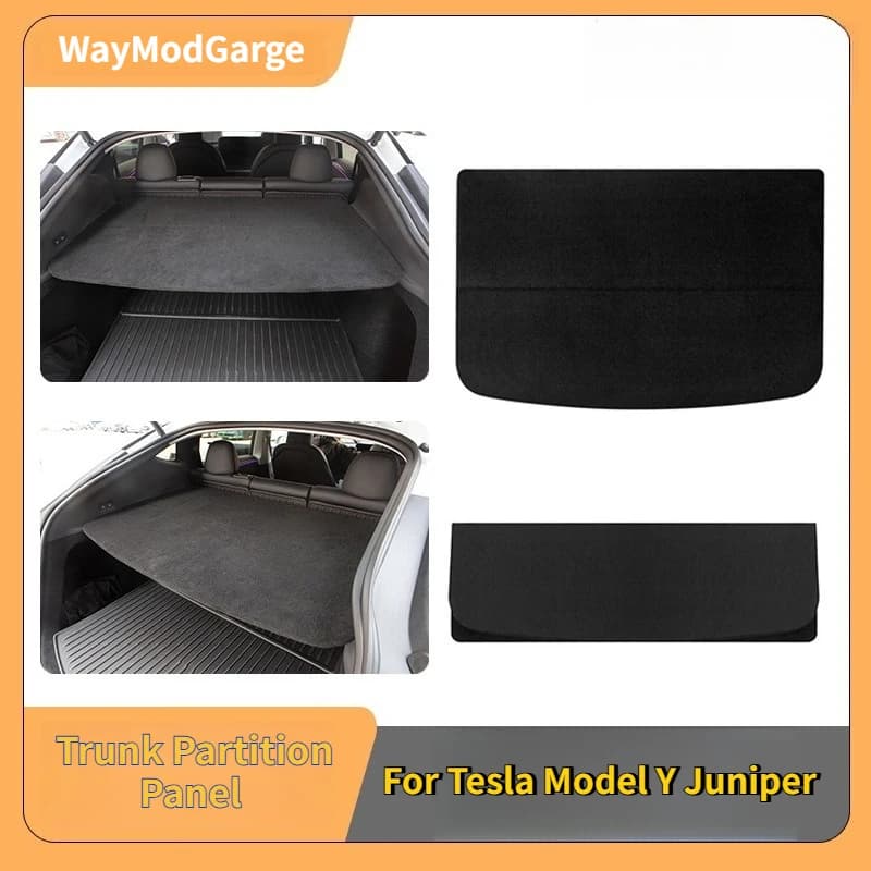 Departing panel for trunk for Tesla Model Y Juniper 2025 2026 rear luggage lorry wood edge luggage load cover curtain accessories