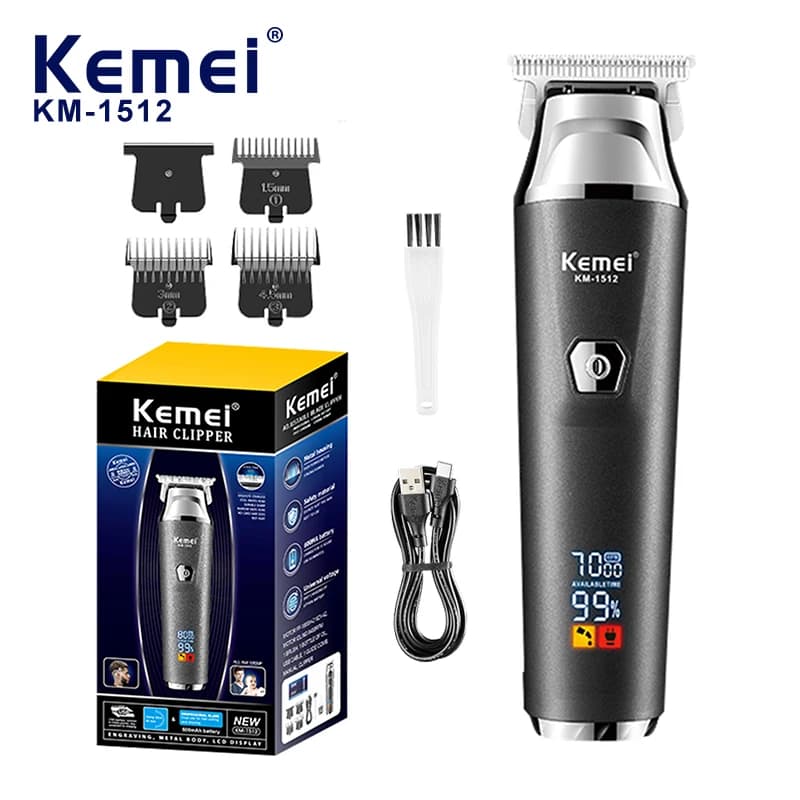 Kemei 1512 Electric Haircut Man Haircut Professional Rechargeable Haircut Shaper Cutout Clipper