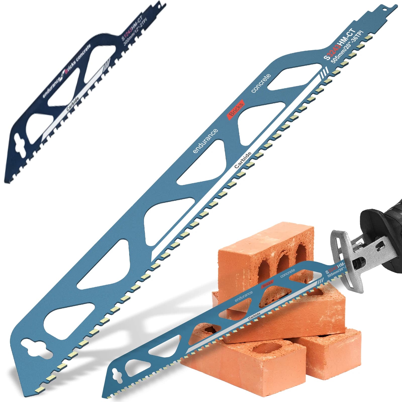 1PC Versatile Alloy Reciprocating Saw Blade for Wood Cutting Bubble Brick Hollow Brick Red Brick and Concrete Block Hand Tools